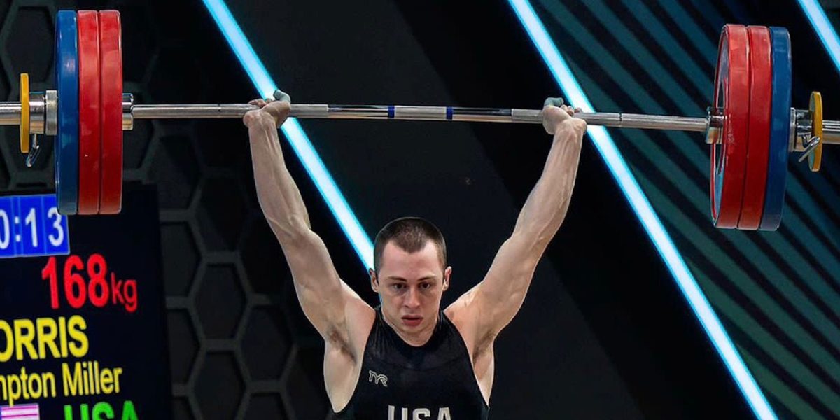 hampton-morris-(61kg)-sets-junior-world-record-with-168-kilogram-(370.4-pound)-clean-&-jerk-at-2023-world-weightlifting-championships